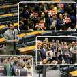 Deputados do PL protestam contra Lula no plenário da Câmara: 'Fora ladrão' (Eduardo Bolsonaro/Twitter)